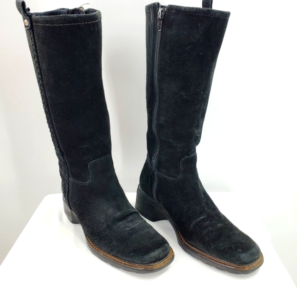 Aquatalia Shoes - Aquatalia black suede riding boots 7.5